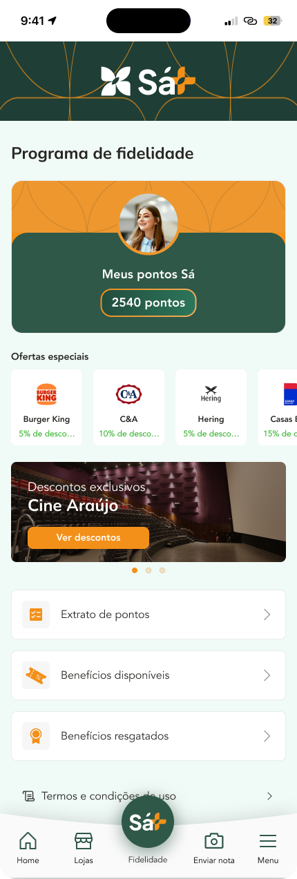 Tela do programa Sá+ 1